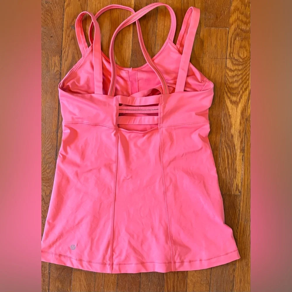 Lululemon Pink Multiple Strap Tank Top Women’s Size 10 - Picture 3 of 6